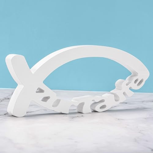 Tischdeko Taufe, Taufdeko Mädchen Taufdeko Junge, Tischdekoration zur Taufe Holzfische Holz Fische Deko Taufe Deko für Firmung Konfirmation Babyshowerparty Dekoration