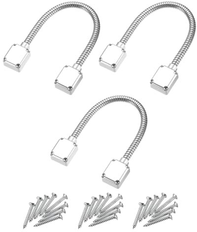 sourcing map 3 Pcs Flexible Door Loop Wire Protection Sleeving Door Wire Conduit Power Transfer Loop Armored Cable Protector Sleeve with Ends 400mm x 9.5mm