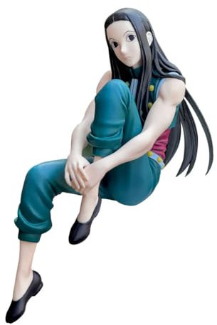 Ldruieu Illumi Zaoldyck Figur Sitzende Position Anime Noodle Stopper 12cm PVC Actionfiguren Collectible Statue Desktop Dekoration Geschenk für Anime Fans