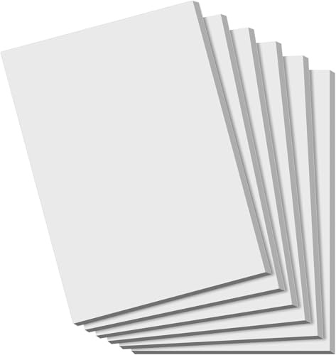 Notepads A6, 6 Pack Blank Memo Pads, White Paper Notepad, 50 Sheets per Pad | Blank White Paper Notepad, Smooth Writing, Thick Paper, Easy Tear-Off, Ink Bleed Resistant, Sturdy Backing, Portable Design