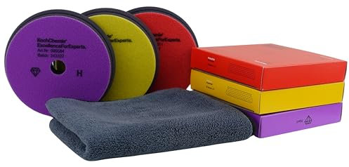 ADVANTUSE - Koch Chemie Politur Set Neue Pads (2024) 25mm Höhe - Heavy Cut bis Hochglanz (3x Pad 125mm)