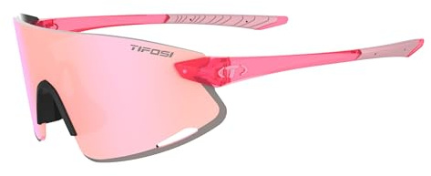Tifosi Optics Vogel XC - Occhiali da sole sportivi da uomo e donna, taglia S/M, ideali per baseball, ciclismo, golf, corsa, Rosa cristallo, specchio rosa, Small - Medium