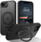YINLAI für iPhone 16e Hülle Kompatibel mit MagSafe mit Ständer,Handyhülle iPhone 16e Magnet mit Unsichtbarer Ringhalterung Translucent Matt Cover Case Schutzhülle für iPhone 16e(2025) 6.1,Schwarz