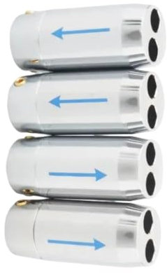 divuukyi 4Pcs Cable Pant Aluminium HiFi Speakers Wire Pants Boot Y Splitter 1 To 2 Speakers Cable For Speakers Systems Expansion
