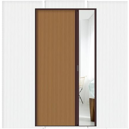 Falttür, schallisolierte Falttür, Akkordeon-Innentür aus Zellstoff, einziehbare Falttür mit Aluminiumrahmen, für Schlafzimmer, Bad, Küche, Büro, ohne Bohren (49 x 80i