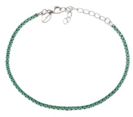 Louis Ciocchetti dal 1887 Bracciale Tennis Acciaio con Zirconi 5A, Gioiello Elegante per Donna uomo, misura regolabile 16+4cm, anallergico, Idea Regalo
