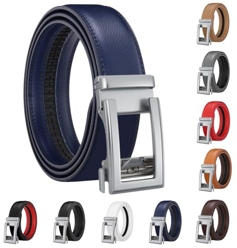 Snrtevu Mix & Match-Automatikgürtel, Automatik Gürtel Damen mit Verstellbarer Länge, GüRtels Ratsche füR Damen und Herren, Perfekte Passform