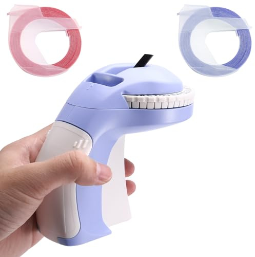 Bosiyrggrl Portable 3D Embossing Label Printer DIY Manual Label Printing 12965 Manual Typewriter