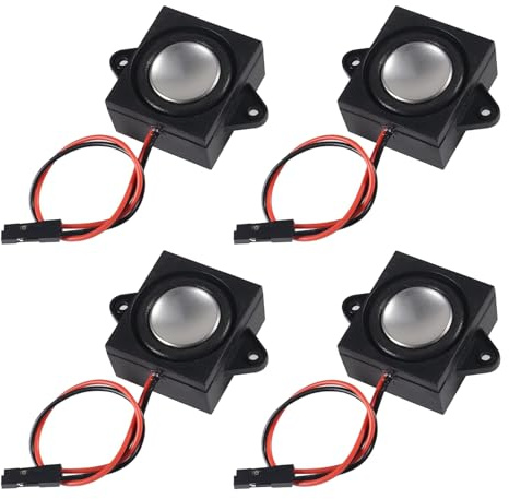 ALAMSCN 4 Stück 3W 8 Ohm Single Cavity Mini-Lautsprecher mit Dupont-Schnittstelle für Motherboard-elektronische DIY Projekte