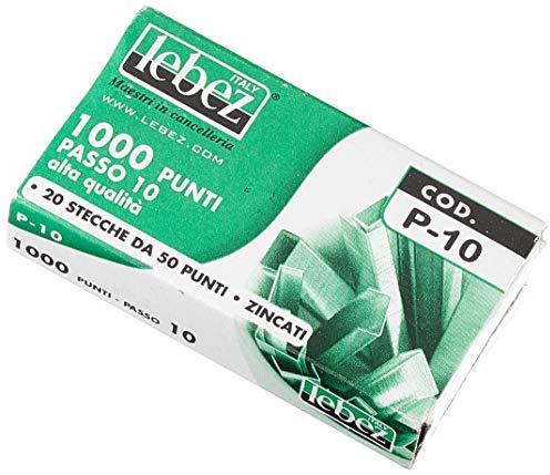 Lebez P-10, 20 Boxen mit 1000 Heftklammern – verzinkt