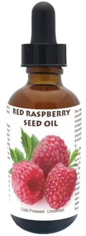 Best Nature's Cosmetics Olio di semi di lampone rosso puro al 100% – Olio naturale spremuto a freddo e non raffinato – Olio idratante per pelle e capelli con vitamina E & acidi grassi omega – Olio