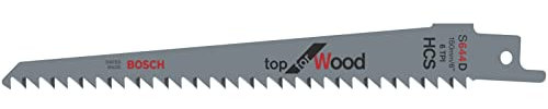 Bosch Professional 2x Reciprocating Saw Blade S 644 D Top for Wood (for Construction Timber, Chipboard, MDF, 150 x 19 x 1,25 mm, Accessories for Reciprocating Saws)