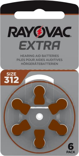 Rayovac Batteries AE312 PR41 Hearing Aid Batteries