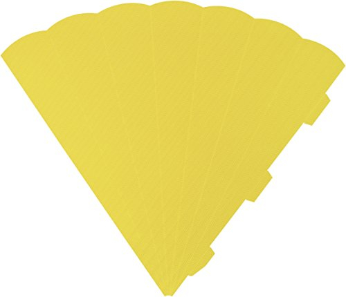 Heyda 204870080 Schultüten-Zuschnitt 3D (Höhe 69 cm, Wellkarton 3D, 300 g/m²) gelb