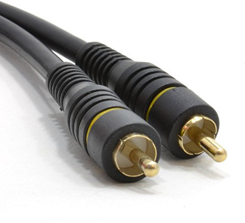 kenable Premium 75 Ohm Digital Audio COAX Gold Plated RCA Phono Cable 2m [2 metres]