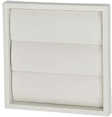 White Square Air Vent Duct Grille - Extractor Fan Wall Outlet Gravity Flap