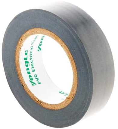Zenitech - Rodillo Adhesivo Aislante 15mm x 10m - PVC Grosor 0,15mm para Trabajos Eléctricos - Fácil Identificación - Calidad Profesional - Gris - 10m