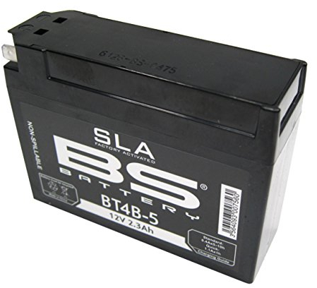 Batteria moto AGM SLA BS Battery 300756 BT4B -5, Nero