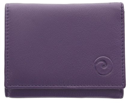 Mala Leder Origin-Kollektion, kompakte Geldbörse, mit RFID-Schutz 3273_5 Lila