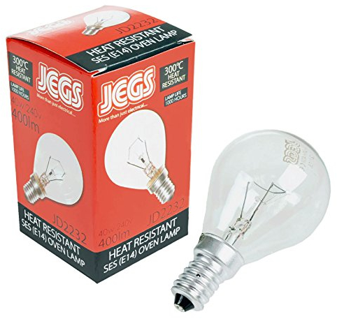Jegs 40w Heat Resistant Oven Lamp Light Bulb - E14 Type