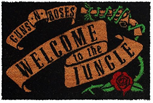 Guns N Roses GP85085 Paillasson, Noir/Rouge/Vert, 60 x 40 x 1,5 cm