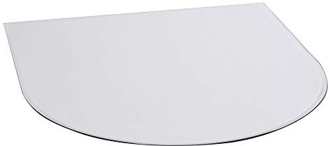 FIREFIX 1953/3 Glasbodenplatte (Hitzeschutz Ofen), Rundbogen-Bodenplatte (1.000 x 1.200 x 700 mm), 8 mm starkes Klarglas (Sicherheitsglas ESG) mit Facettenschliff (20 mm, umlaufend)