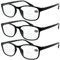 Lasree 3 PRS +4.00 Bifocals im klassischen Stil Lesebrille Herren Brillenfassungen für Leser Leser Büro Brillen