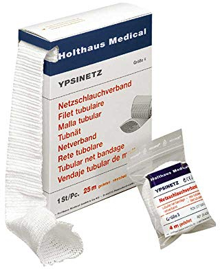 Holthaus Medical YPSINETZ Netzschlauchverband, Fixierverband, Netzverband, nahtlos, elast. 25 m, Gr. 1-5