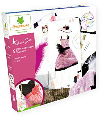 Sycomore Fashion Box - 5 Designer-Tafeln zum Thema Nähen - Mood Board enthalten - Ab 7 Jahren CRE9003