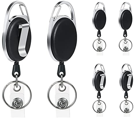 Vicloon Ausweisjojo, 6 Stück Schlüssel JoJo mit Gürtel Clip Spulen, Ausweis JoJo für ID Badge Holder, Kartenhalter, Schlüsselkarten