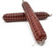 2 Salami Attrappen Set 45 cm Deko Lebensmittelattrappe Wurst im Netz Requisite Fake Fleisch Metzger Fleischerei originalgetreu