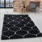 HomebyHome Shaggy Teppich Läufer Flur 80 x 150 cm - Hochflor Teppich Skandi Design Anthrazit Extra Weich und Flauschig - Bettvorleger Teppich für Schlafzimmer, Küchenläufer - Waschbarer Küchenläufer