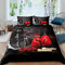Homewish Boxen Bettwäsche Set 155x220 für Jungen Teens Mann Fitness Sport Thema Trösterbezug Boxhandschuhe Hantel Bettbezug Dekorativer 2-teiliger Bettbezug mit 1 Kissenbezug Dunkelgrau