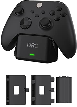DR1TECH PowerSetX Chargeur Manette XBOX One X/S, Series X/S + Batterie 1200 Mah | Accessoire Pour XBOX | Station de Charge XBOX + Smart Battery (Manette NON Inclus)