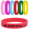 GSCSP Bracelet en caoutchouc Temeite, matériau respectueux de l'environnement, 100% silicone, design tendance et sans frais, convient à tous les âges, bracelet en silicone arc-en-ciel