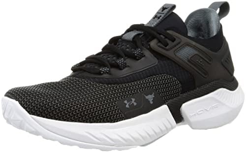 Under Armour Mens Project Rock 5 Trainers Black/White (44), 9 UK