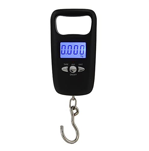 Tiiyee Digitale Hängewaage, Fishing Scale mit hintergrundbeleuchtetem LCD Display Digitale Küchenwaage Gepäckwaage Hängewaage mit Haken zum Reisen für die Angeln Fahrräder Baby Geschenk Familienleben
