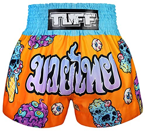 Tuff Sport Short de Boxe pour Muay Thai - Style Traditionnel - Short d'entraînement MMA - Kickboxing, Tuf-ms681-org, Taille M