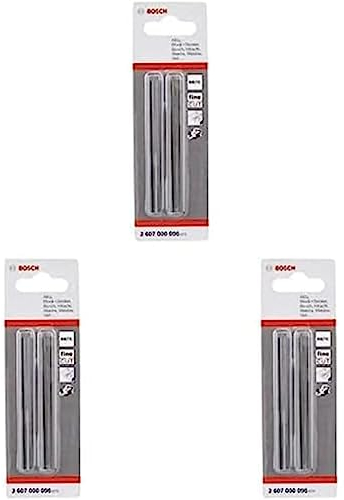 Bosch Professional Hobelmesser für Handhobel (2 Stück, 35°), Hartmetall, Schwarz, 3er Pack