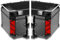 Reflektoren Aufkleber kompatibel mit GIVI Monokey Trekker Outback Topcase Aluminium 42 58 Liter (Rot)