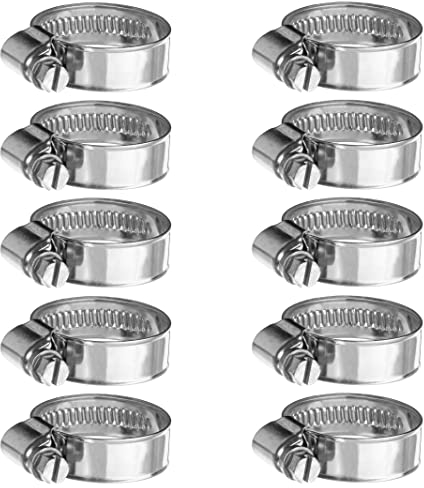 IHS Range Edelstahl Schlauchschellen 10er Set | 12mm Bandbreite | extra Robust | DIN 3017 V2A Schellen Rohrschellen 16-70mm Spannweite div. Größen durchgehendes besonders breites Band Schlauchbinder