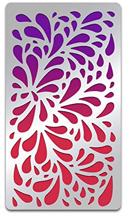BENECREAT Tropfenschablonen, 17.5x10 cm/7x4 Zoll Teardrop Flower Drawing Template Metall-Edelstahl-Farbschablonen Für Holz, Bullet-Journaling, Schnitzen Und Scrapbooking