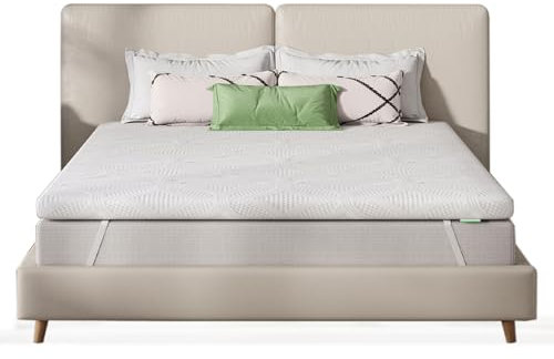 Novilla Surmatelas 140 X 190 CM, Surmatelas en Mousse à Mémoire de Forme Gel, Épaisseur 7,5 CM, avec Design Antidérapant et Certification de Sécurité, sans Odeur, Housse Lavable