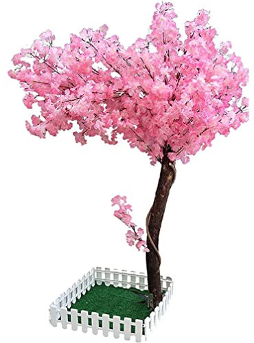 Künstlicher Baum mit Rosa Blüten Kirschbaum Seiden-Sakura-Blumen, Baum for Hochzeit Party Heimdekoration Höhe 1,5 m, ausziehbar 1,5 m