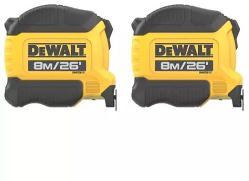 DeWALT DWHT38127 Lot de 2 rubans à mesurer 8 m