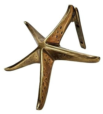 Türklopfer Seestern, dekorativ, nautisch, massives Messing, Geschenk für Urlaub