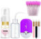 Eyelash Extension Cleanser Lash Cleanser Eyelash Cleanser for Eyelash Extensions, USB Mini Fan Rechargeable Electric Handheld Air Conditioning Lash Extension Kit Lash Brushes Cleanser Brush (Purple)