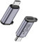 QIANRENON 18W Micro USB Mâle à USB C Femelle Chargement Données Connecteur 480Mbps Micro USB 2.0 Fiche à USB C Prise Adaptateur, Al Alliage, pour MP3 MP4 Digital Camera Car Recorder, 2Pcs