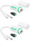 LINOVISION DC12V Wasserdichter POE-Splitter, 10/100Mbps Outdoor Power Over Ethernet Splitter, IEEE802.3af/at POE zu DC Stromversorgung für Sicherheitskameras, Wireless AP, VoIP Telefon (2 Pack)