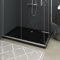 Tidyard Receveur de douche en ABS rectangulaire noir 80 x 120 cm